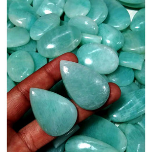Amazonita Natural, Piedra Preciosa Suelta, Feldespato Azul Verdoso, Cabujón, Piedra de Joyería Pulida al por Mayor - Product Image 1
