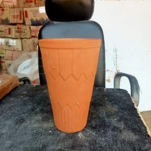 Tasses à thé coniques en terre cuite faites à la main traditionnelles d'Inde tasse à café Lassi Kulfi Kullad pour thé et soucoupes - Product Image 2