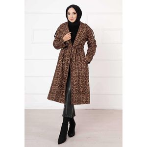 Gabardina con estampado de leopardo Marrón - Product Image 3