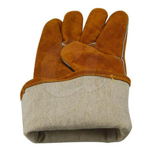 Guantes de soldadura de cuero de color personalizados ecológicos Calidad en stock hecha para los oficios - Product Image 5