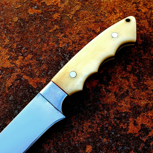 Cuchillo de Chef De Filete de acero de Damasco hecho a mano de alta calidad personalizado, Funda de cuero duradera, mango de madera para uso en la cocina - Product Image 6