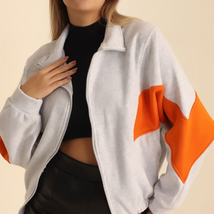 Sudadera de Mujer con Cierre y Logotipo Personalizado por Sublimación, Último Modelo 2023, Sudaderas de Algodón Personalizadas sin Capucha - Product Image 1