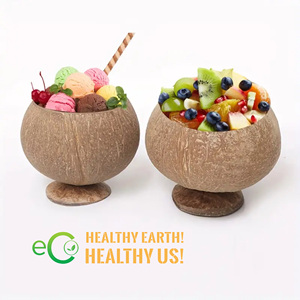 Vente chaude 2025!!! Tasse de coquille de noix de coco/tasses matérielles écologiques de noix de coco avec graver le logo de laser pour la crème glacée fabriquée au Vietnam - Product Image 6