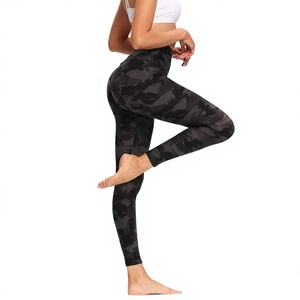 Leggings de sport pour femmes de qualité supérieure, à taille élastique, respirants, imprimés, taille haute, séchage rapide, polyester/nylon - Product Image 1
