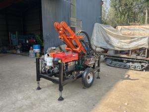 Foreuse à eau rotative sur chenilles diesel Hongrun d'occasion, profondeur 160 m, diamètre 325 mm, 900 kg, 24 V, composants principaux - Product Image 1