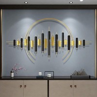 Décoration murale en fer moderne et luxueux sculpture polie multicolore artisanat fait main pour votre salon