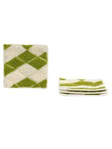 Top élégant fait à la main Durable perlé broderie multicolore quatre ensemble sous-verre élégant maison Table tasse à thé et autre utilisation - Product Image 4