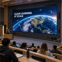 Mur vidéo LED intérieur HD P5 3840Hz, écran LED fixe sans soudure à entretien frontal couleur intégrale pour grande salle de classe