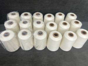 ไหมพรมขน80% 20% ผ้าฝ้ายผสมสำหรับถักและทอลายดิบ - Product Image 4