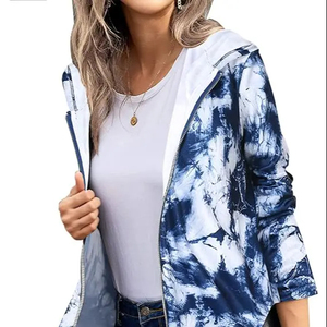 Sudadera con capucha y cremallera personalizada, mezcla de poliéster/algodón, antibacteriana, transpirable, con cremallera, felpa francesa, estilo vintage, lavado ácido, para hombre - Product Image 1