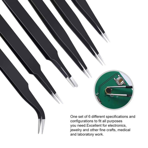 Tweezers ESD-13 High-elastic Anti-static Stainless Steel <b>Soldering</b> Tweezers Hand Tools for <b>Soldering</b> <b>Station</b> - Product Image 2