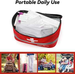 Essential First Aid Storage <b>Bag</b> Polyester Vintage Portable Pouch for Outdoor Travel Car Camping Hiking and Home Use - Product Image 4