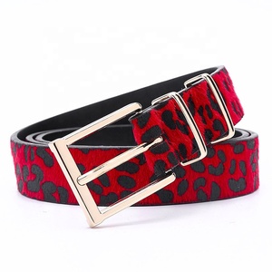 Cinturón de cuero de piel de vaca real hecho a medida Ceinture de cuero genuino con estampado animal - Product Image 1