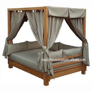 Muebles de jardín de exterior de diseño moderno sostenible, toldo ecológico de Indonesia sólido, Gazebo, pérgola de madera de teca, tumbona - Product Image 5