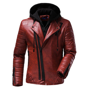 Veste en cuir véritable de qualité supérieure avec un design élégant coutures durables coupe confortable. pour une tenue décontractée ou formelle taille XS - Product Image 1