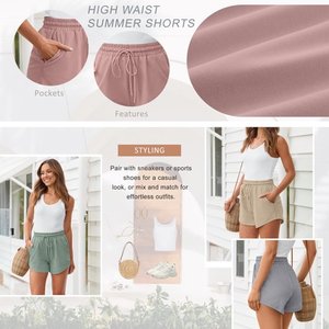 Pantalones cortos atléticos para mujer correr gimnasio entrenamiento verano algodón sudor pantalones cortos con bolsillos senderismo ropa Casual - Product Image 4
