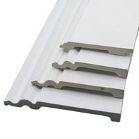 Rodapié PS moderno de Venta caliente, rodapié de PVC blanco, moldeado de poliestireno decorativo con función impermeable y antiestática