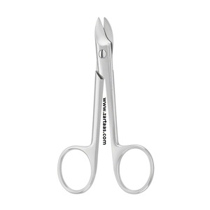2024 alta calidad 110 mm 4,25 \ "Acero inoxidable curvo no estéril BEEBE corona tijeras Manual tijeras dentales Metal afilado - Product Image 1