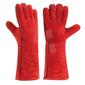 Gants de sécurité industrielle en cuir de vachette Protection du travail résistant à la chaleur Patch en cuir fendu Gants de travail de soudage - Product Image 6
