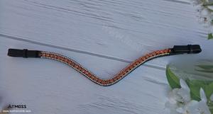 บราวน์หนังคริสตัลสีทองสำหรับม้าสั่งทำจากผู้ผลิตอินเดีย - Product Image 5