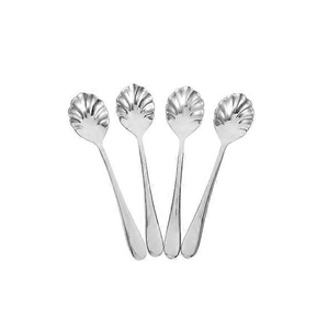 Juego de cucharas de té de acero inoxidable, cuchara de helado de café, cuchara redonda de miel para 5 piezas con mango de diseño - Product Image 5