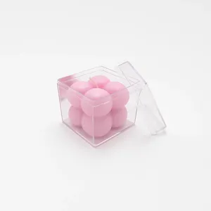 50 Pink <b>Paraffin</b> Bubble Candles for Home Decoration - Product Image 3