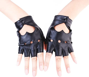 Guante de baile sin dedos de cuero PU personalizado de alta calidad Gootrades para mujer estilo Jazz estilo Punk - Product Image 4
