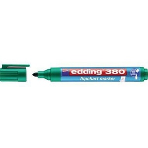 Marcador EDDING 380, 1.5-3mm, Verde, para Flipchart, Duradero y Versátil - Product Image 1
