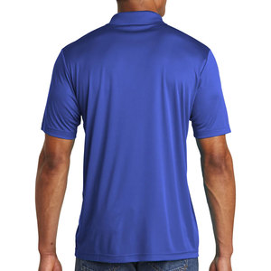 100% Polyester Bleu Polo Contraste Manches Courtes Revers Mode Casual Golf Shirts - Product Image 2