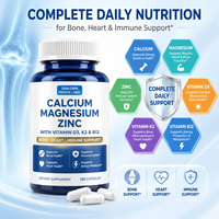Complément Alimentaire OEM ODM Calcium Magnésium Zinc Vitamine D3 B12 Vitamine K2 pour le Soutien Osseux, Cardiaque et Immunitaire – Capsules de Vitamine D3 K2 B12