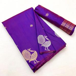 Malhar Festival Collection Banarasi Silk Saree para ropa formal Ropa india y pakistaní del mercado mayorista de Surat - Product Image 2