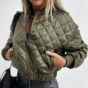 Chaquetas acolchadas para mujer, Chaqueta larga de poliéster suave a prueba de viento, informal, negra - Product Image 6