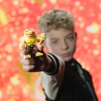 Sbabam-Jouet d'action style dessin animé 3D personnalisé, figurines d'action guerriers sauvages en caoutchouc avec Flow Pack