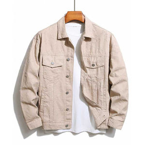 High Quality Custom Unisex Regular Vintage Denim Jacket <b>Stand</b> 100% Cotton Flip Pocket Eco-Friendly Windproof Spring OEM Service - Product Image 1