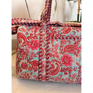Bolsa de Lona Acolchada con Estampado Animal de Algodón Casual Rubyball XL, Bolsa de Viaje de Fin de Semana con Cierre de Cremallera, Plegable, para Gimnasio, Fitness, Viajes, Uso al Aire Libre - Product Image 2