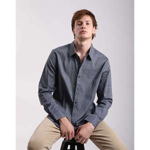 Camicia fantasia da uomo Slim Fit a maniche lunghe - Product Image 3