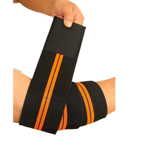 FIRST FITNESS INDUSTRIES Muñequeras Deportivas Personalizadas de Poliéster Ecológico con Correas Ajustables para Gimnasio y Levantamiento de Pesas, Unisex a Rayas - Product Image 2