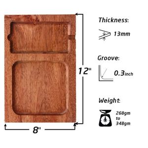 Bandeja de servicio de madera de lujo al por mayor para el hogar decorativo Hotel restaurante Bar utensilios de cocina Decoración de mesa cantidad a granel más vendida - Product Image 3