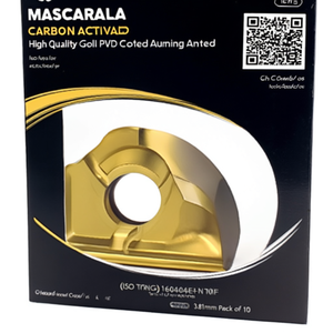 Inserto de Torneado de Alta Calidad con Recubrimiento PVD Dorado para ISO TNMG 160404E-NF T8315 3.81mm Paquete de 10 - Product Image 2