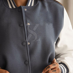 Ropa para adultos Venta en línea Crop Top Letterman Chaquetas Hecho en la mejor calidad Mujeres Crop Top Letterman Chaquetas En stock - Product Image 3