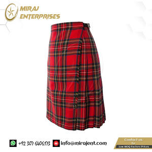 Falda escocesa de tartán tradicional a precio mayorista Falda hasta la rodilla para mujer Pure 12oz Royal Stewart Tartan Size - Product Image 6