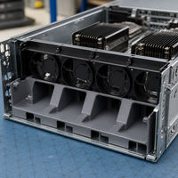 Pièces en plastique pour serveur IA moulées par injection sur mesure, boîtier de ventilateur, conduit d'air, façade avant, en plastique technique ignifuge, OEM