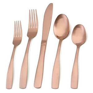 Wholesale Restaurant Stainless Steel Dinner Spoon Rose <b>Gold</b> <b>Cutlery</b> <b>Set</b> for Wedding Wedding Flatware <b>Set</b> for Events - Product Image 3