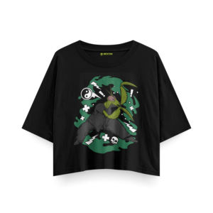 Top corto de verano con Diseño gráfico completo personalizado para mujer, ropa de calle informal de manga corta ecológica, Diseño gráfico completo OEM - Product Image 1