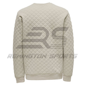 Nuevo estilo Streetwear cuello redondo acolchado sudadera logotipo personalizado con manga larga hombres de gran tamaño sudadera acolchada - Product Image 2