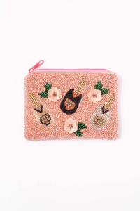 Porte-monnaie 'Put Ring It' artisanal, broderie perlée, artisanat de point de croix, accessoire de broderie - Product Image 5