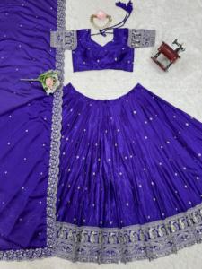 Detalles del Lehengha: Tela Foux Gorgette con hilo de trabajo y lentejuelas de 9 mm. Talla hasta 44. Micro Lehengha interior. - Product Image 2