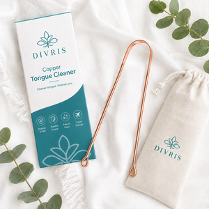 ที่ทำความสะอาดลิ้นรูปตัวยูสองด้าน Divris Copper - ใช้ซ้ำได้ เป็นมิตรกับสิ่งแวดล้อม พกพาสะดวก ออกแบบตามหลักสรีรศาสตร์ อุปกรณ์สุขอนามัยช่องปากสำหรับใช้ในชีวิตประจำวัน - Product Image 3