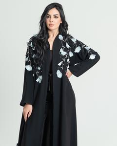 Abaya en soie satinée de luxe sur mesure en gros pour femmes Petite robe islamique turque à manches bouffantes Style Dubaï Musulmans - Product Image 3