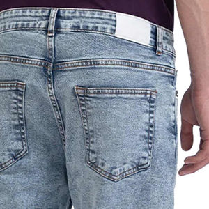 Shorts en jean pour homme à bas prix, 100% coton, streetwear, été, décontracté, extensible, coupe régulière, séchage rapide, avec logo personnalisé - Product Image 4